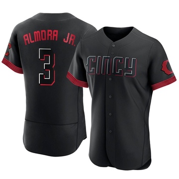 Men's Cincinnati Reds Albert Almora Jr. Black 2023 City Connect Jersey - Authentic
