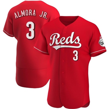 Men's Cincinnati Reds Albert Almora Jr. Red Alternate Jersey - Authentic