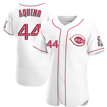 Men's Cincinnati Reds Aristides Aquino White Home Jersey - Authentic