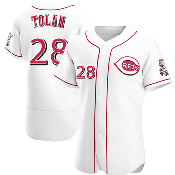Men's Cincinnati Reds Bobby Tolan White Home Jersey - Authentic