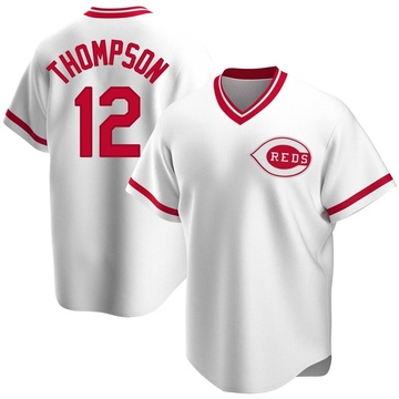 Men's Cincinnati Reds Bubba Thompson White Home Cooperstown Collection Jersey - Replica