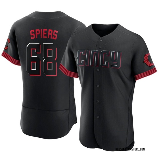Men's Cincinnati Reds Carson Spiers Black 2023 City Connect Jersey - Authentic