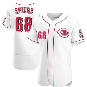 Men's Cincinnati Reds Carson Spiers White Home Jersey - Authentic