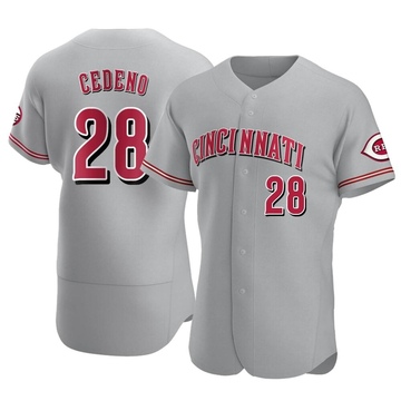 Men's Cincinnati Reds Cesar Cedeno Gray Road Jersey - Authentic