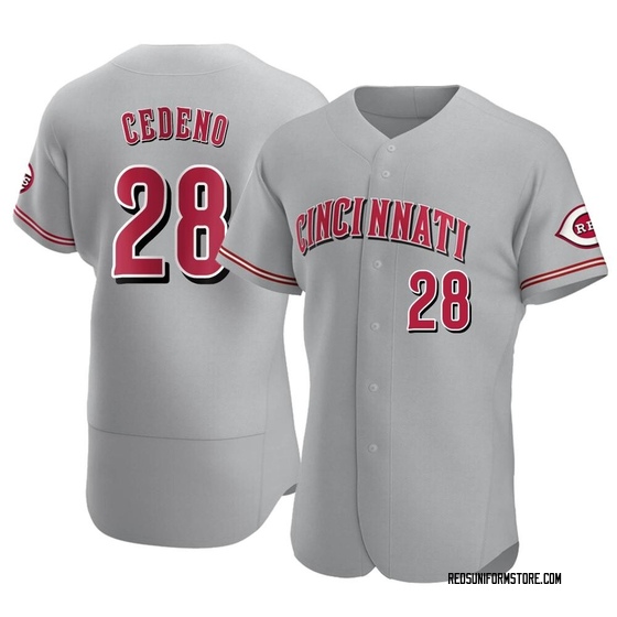 Men's Cincinnati Reds Cesar Cedeno Gray Road Jersey - Authentic
