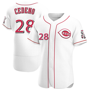 Men's Cincinnati Reds Cesar Cedeno White Home Jersey - Authentic