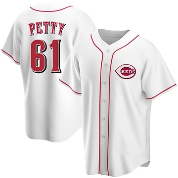 Men's Cincinnati Reds Chase Petty White Home Jersey - Replica