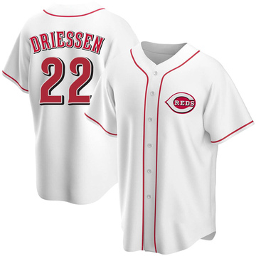 Men's Cincinnati Reds Dan Driessen White Home Jersey - Replica