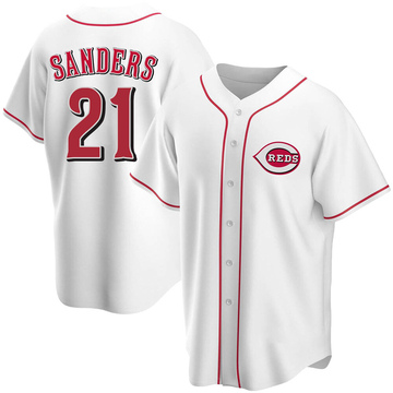 Men's Cincinnati Reds Deion Sanders White Home Jersey - Replica