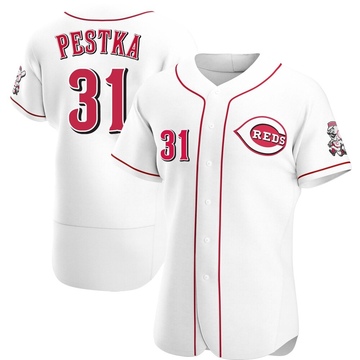 Men's Cincinnati Reds Drew Pestka White Home Jersey - Authentic