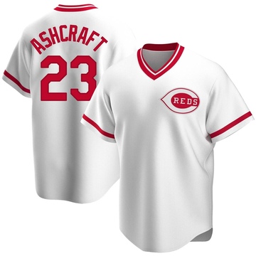 Men's Cincinnati Reds Graham Ashcraft White Home Cooperstown Collection Jersey - Replica