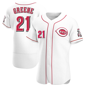 Men's Cincinnati Reds Hunter Greene White Home Jersey - Authentic