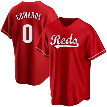 Men's Cincinnati Reds Jacob Edwards Red Alternate Jersey - Replica