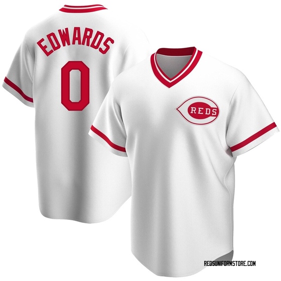 Men's Cincinnati Reds Jacob Edwards White Home Cooperstown Collection Jersey - Replica