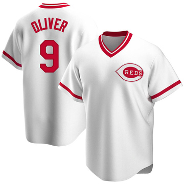 Men's Cincinnati Reds Joe Oliver White Home Cooperstown Collection Jersey - Replica