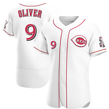 Men's Cincinnati Reds Joe Oliver White Home Jersey - Authentic