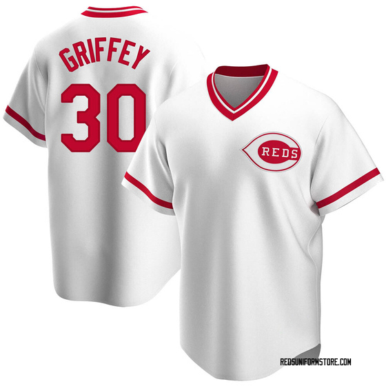 Men's Cincinnati Reds Ken Griffey White Home Cooperstown Collection Jersey - Replica
