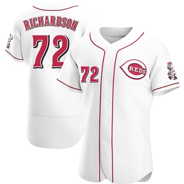 Men's Cincinnati Reds Lyon Richardson White Home Jersey - Authentic