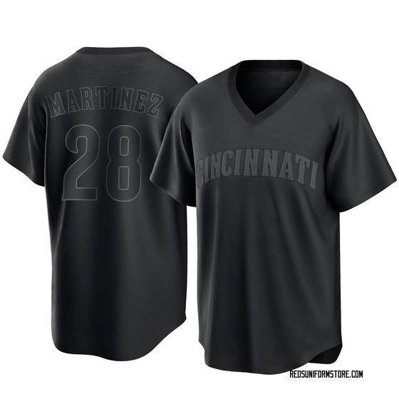 Men's Cincinnati Reds Nick Martinez Black Pitch Fashion Jersey - Replica