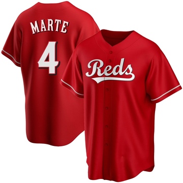 Men's Cincinnati Reds Noelvi Marte Red Alternate Jersey - Replica