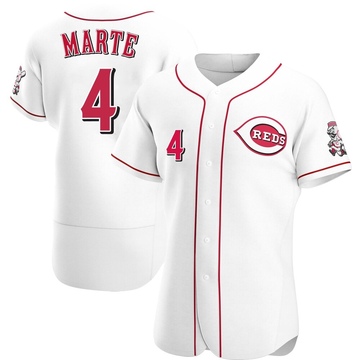 Men's Cincinnati Reds Noelvi Marte White Home Jersey - Authentic