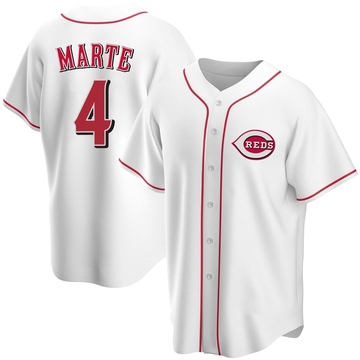 Men's Cincinnati Reds Noelvi Marte White Home Jersey - Replica