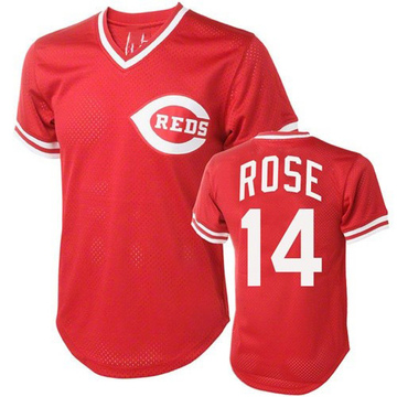 Men's Cincinnati Reds Pete Rose Red Throwback Jersey - Authentic