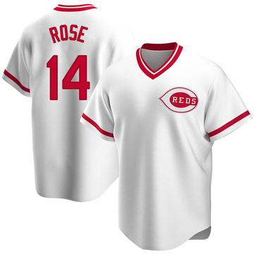 Men's Cincinnati Reds Pete Rose White Home Cooperstown Collection Jersey - Replica