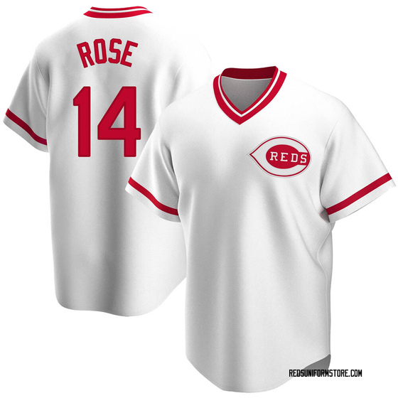 Men's Cincinnati Reds Pete Rose White Home Cooperstown Collection Jersey - Replica