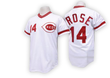 Men's Cincinnati Reds Pete Rose White Throwback Jersey - Authentic