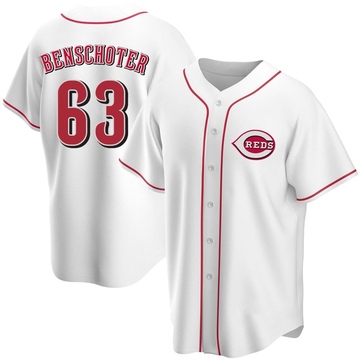 Men's Cincinnati Reds Samuel Benschoter White Home Jersey - Replica