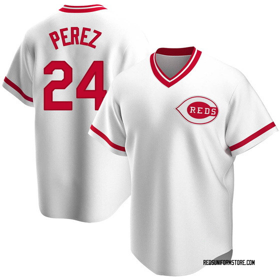 Men's Cincinnati Reds Tony Perez White Home Cooperstown Collection Jersey - Replica