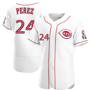 Men's Cincinnati Reds Tony Perez White Home Jersey - Authentic