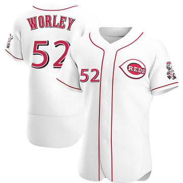 Men's Cincinnati Reds Vance Worley White Home Jersey - Authentic
