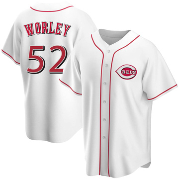 Men's Cincinnati Reds Vance Worley White Home Jersey - Replica