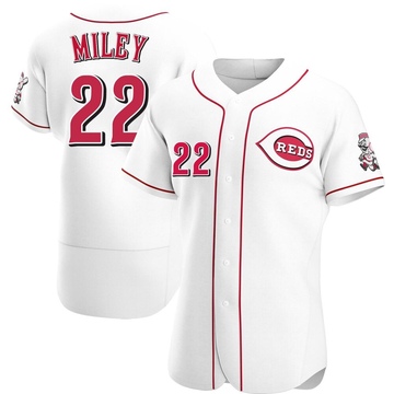 Men's Cincinnati Reds Wade Miley White Home Jersey - Authentic