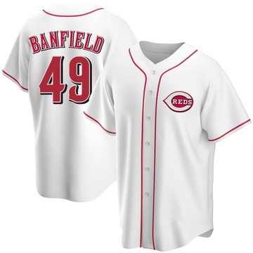 Men's Cincinnati Reds Will Banfield White Home Jersey - Replica