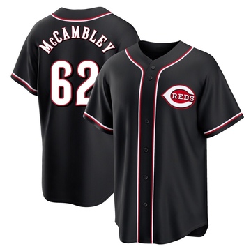 Men's Cincinnati Reds Zachary McCambley Black Fashion Out Jersey - Replica