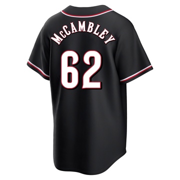 Men's Cincinnati Reds Zachary McCambley Black Fashion Out Jersey - Replica