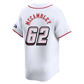 Men's Cincinnati Reds Zachary McCambley White 2025 Speedway Classic Alternate Jersey - Limited