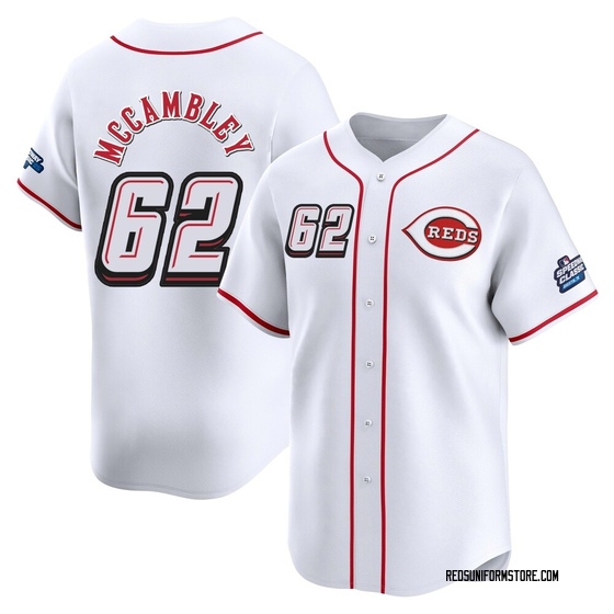 Men's Cincinnati Reds Zachary McCambley White 2025 Speedway Classic Alternate Jersey - Limited