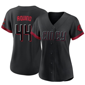 Women's Cincinnati Reds Aristides Aquino Black 2023 City Connect Jersey - Replica