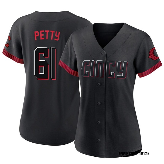 Women's Cincinnati Reds Chase Petty Black 2023 City Connect Jersey - Replica