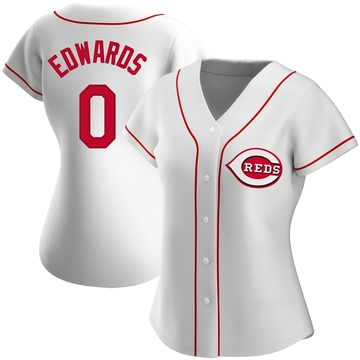 Women's Cincinnati Reds Jacob Edwards White Home Jersey - Replica