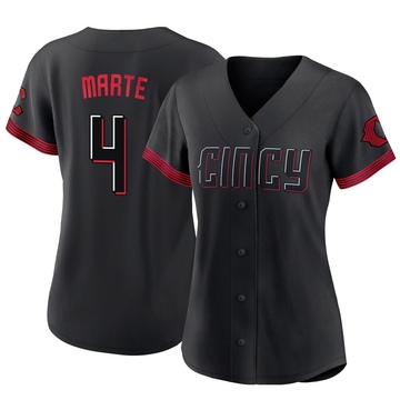 Women's Cincinnati Reds Noelvi Marte Black 2023 City Connect Jersey - Replica