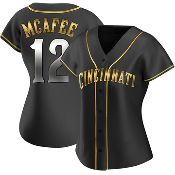 Women's Cincinnati Reds Quincy Mcafee Black Golden Alternate Jersey - Replica