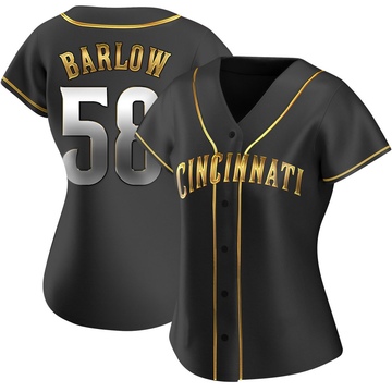 Women's Cincinnati Reds Scott Barlow Black Golden Alternate Jersey - Replica