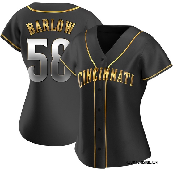Women's Cincinnati Reds Scott Barlow Black Golden Alternate Jersey - Replica