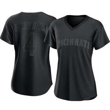 Women's Cincinnati Reds Shogo Akiyama Black Pitch Fashion Jersey - Replica