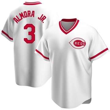 Youth Cincinnati Reds Albert Almora Jr. White Home Cooperstown Collection Jersey - Replica
